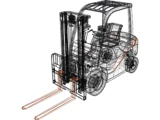 Forklift Toyota 3D Model