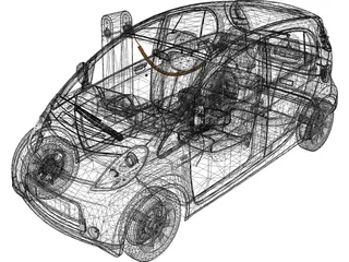 Mitsubishi i-MiEV Electric Vehicle 3D Model