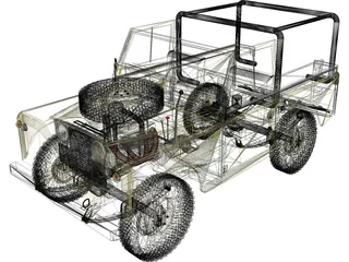 Land Rover Series IIa 88 3D Model