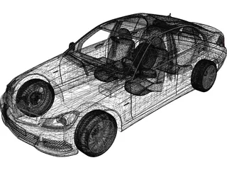 Mercedes-Benz C-class (2012) 3D Model