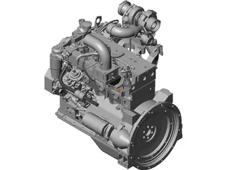 Engine Cummins B3.3TAA 3D Model