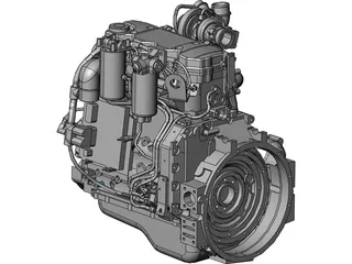 Engine Cummins QSB4.5TAA 3D Model