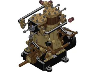 Steam Engine JLS-13-2 3D Model