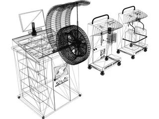 Tire Fitting Equipment 3D Model