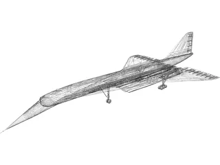 Tupolev Tu-144 3D Model