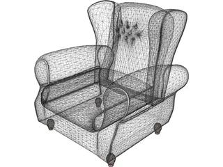 Armchair Old Fashioned 3D Model