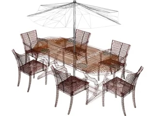 Picnic Table 3D Model