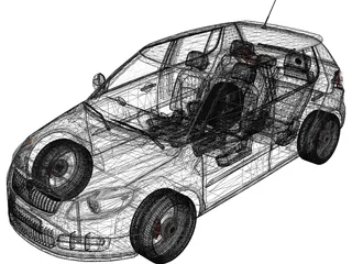 Skoda Fabia II (2010) 3D Model