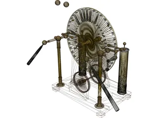 Wimshurst Machine 3D Model