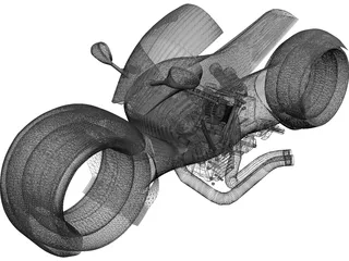 Connecting Rod Bike Concept 3D Model