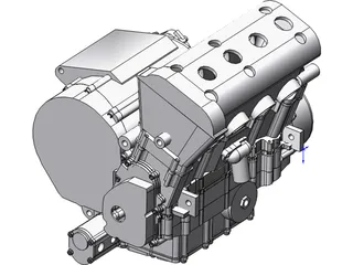 Suzuki GSXR600-RR Engine 3D Model