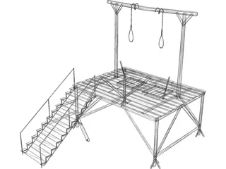 Woodern Gallows 3D Model