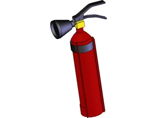 Fire Extinguiser CO2 2Kg 3D Model