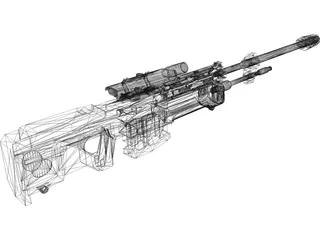 Halo Reach Sniper Rifle 3D Model