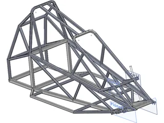 Chassis Kart Cross 3D Model