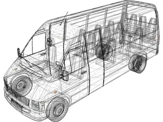 Volkswagen LTM Bus 3D Model