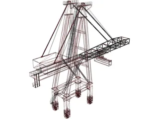 STS Port Crane 3D Model