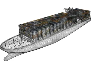 Container Ship 3D Model