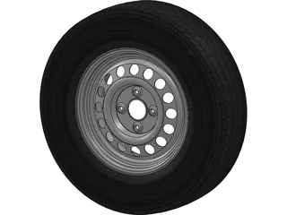 Steel Rim 14 Inch 3D Model