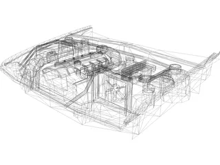 Audi RS2 Engine (1995) 3D Model