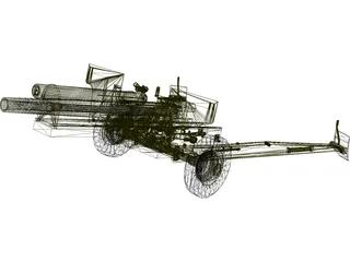 Canadian Howitzer 105mm 3D Model