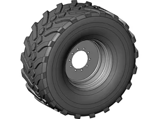 Whell and Tyre 650 65R30.5 3D Model