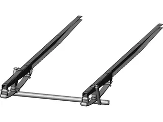 Leaf Springs Rear Suspension 3D Model