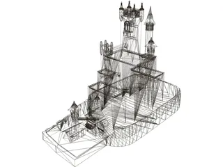 Gothic Castle 3D Model