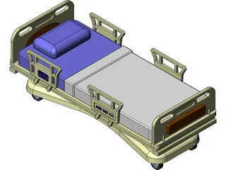 Hospital Bed 3D Model