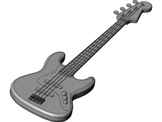 Bass Guitar Four String 3D Model