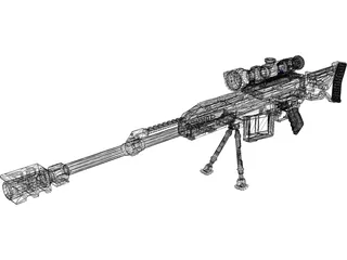 Coalition Rifle 3D Model