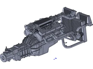 Engine GM 350 V8 Turbo 3D Model