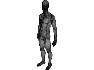 Man Athlete Standing 3D Model