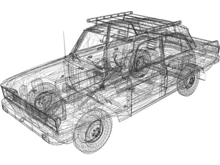 AZLK Moskvich 2140 SL 3D Model