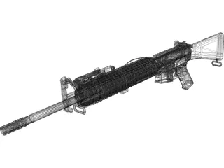 M16 EX Rifle 3D Model