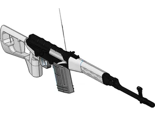 SVD Dragunov Sniper Rifle 3D Model