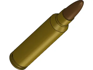 Bullet 5.56 45mm NATO 3D Model