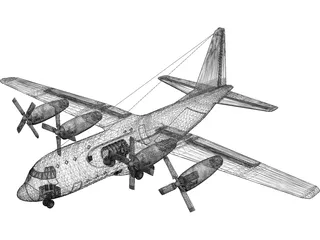 Lockheed C130 Cargo Plane 3D Model