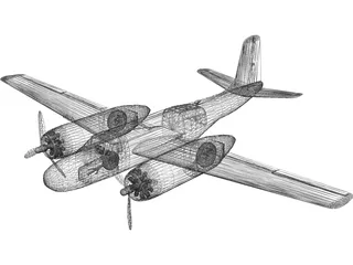 Douglas A-26 Invader 3D Model