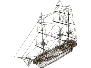 Constitution Ship 3D Model