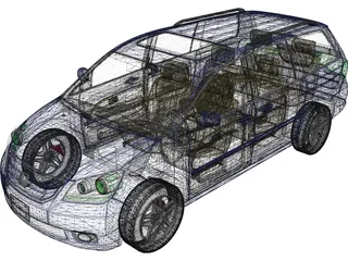 Honda Odyssey (2009) 3D Model