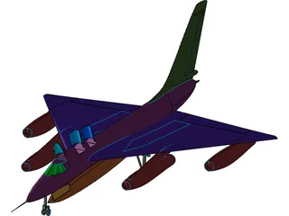 Convair B-58 Hustler Bomber 3D Model