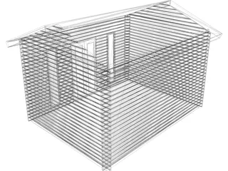 Summerhouse Lugarde Alabama Log Cabin 3D Model