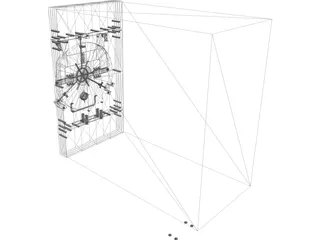 Secure Vault with Laser Security 3D Model