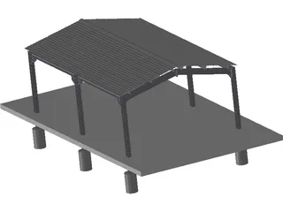 Carport Steeldeck 3D Model