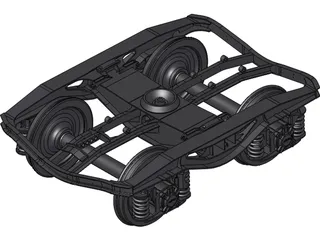 2 Axle Wheel Set 3D Model