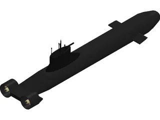 Typhoon Submarine 3D Model