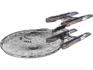 USS Stargazer 3D Model