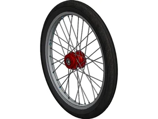 Trike Front Wheel 18 inch 3D Model