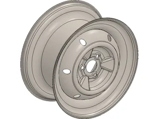 Tata Nano Wheel 3 Lug 3D Model